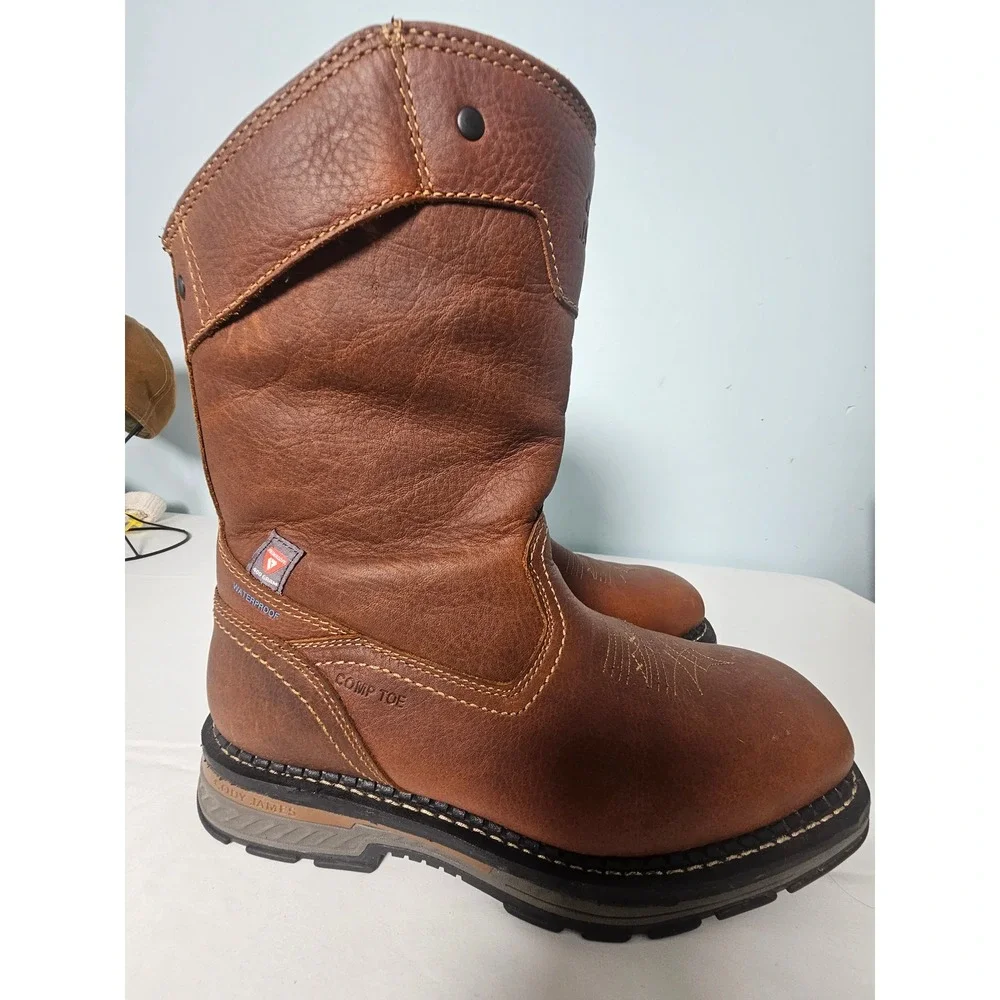 Cody James Composite Toe Work Boots Mens 10.5 EE Brown Primaloft Waterproof